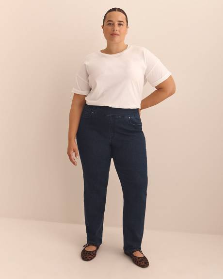 Savvy Fit Pull-On Straight-Leg Jeans - d/c JEANS