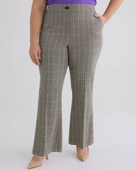 Plaid Flare Leg Pant