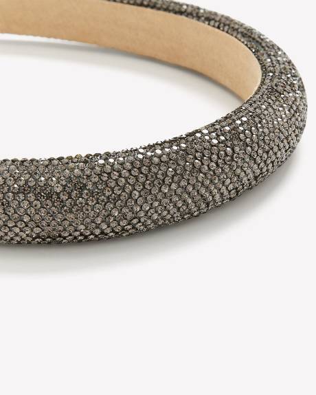 Bandeau noir scintillant rebondi