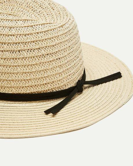 Straw Hat with Thin Black Tape