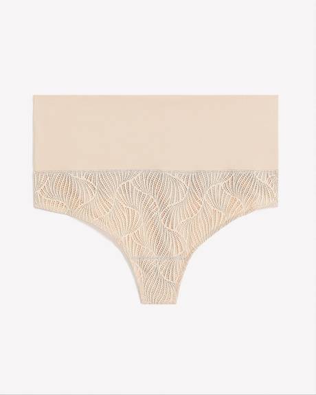 Culotte tanga à taille haute avec dentelle crochetée - ti Voglio