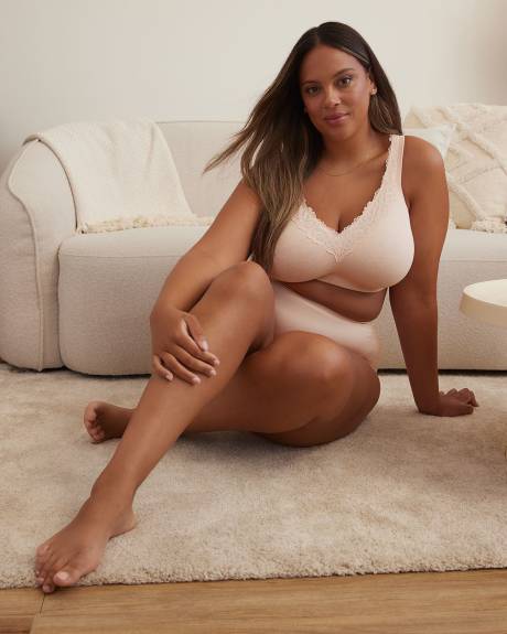 Soutien-gorge en coton chiné avec dentelle, avec armatures - ti Voglio