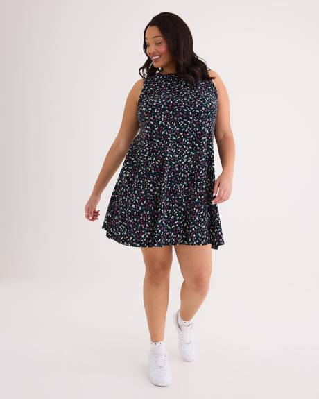 Robe évasée sans manches avec poches, tissu responsable