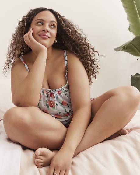 Camisole de pyjama à motif de fruits, coupe trapèze, tissu responsable - ti Voglio