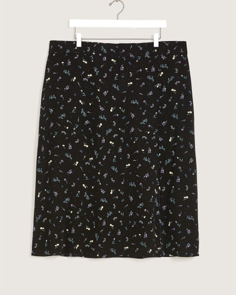 Printed Slip Midi Skirt