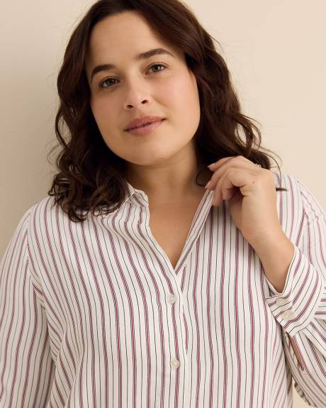 Striped Buttoned Down Tunic