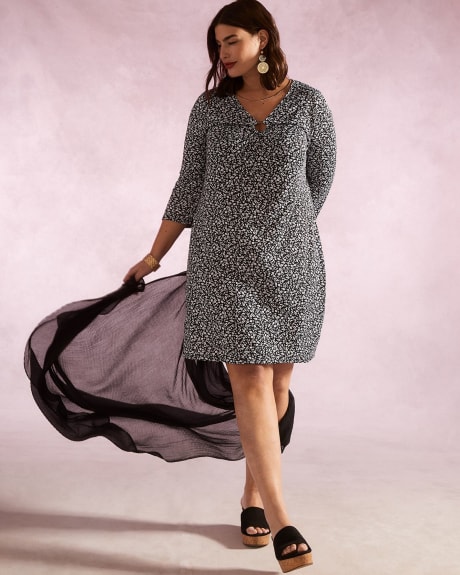 Bell Sleeve A-Line Dress - Addition Elle