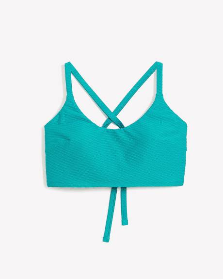 Jacquard Longline Bikini Top