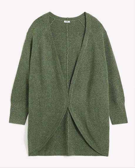 Cocoon-Shape Tunic Cardigan