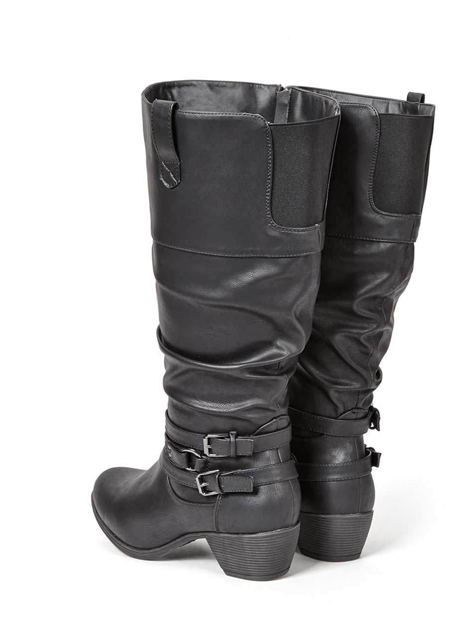 WideWidth Tall FauxLeather Boots Penningtons