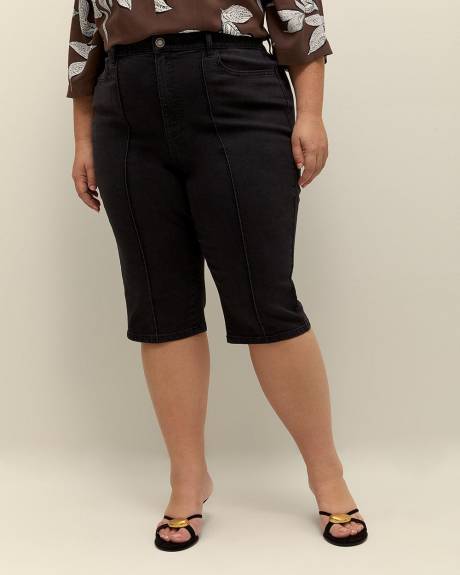 Capri en denim avec pli, coupe galbée, tissu responsable - d/C JEANS