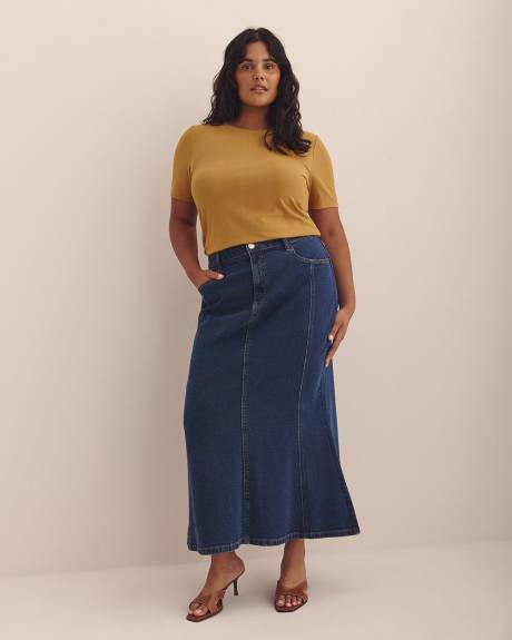 Responsible, Modern-Fit Ribbed Knit Tee - Addition Elle