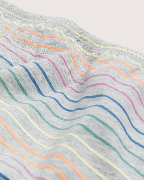 Culotte échancrée en coton chiné avec rayures multicolores - ti VOGLIO