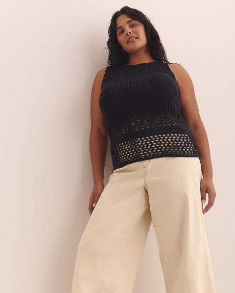 Camisole crochetée avec col bateau