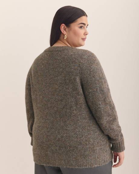 Glitzy Black Crewneck Sweater