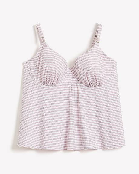 Striped Underwire Tankini Top