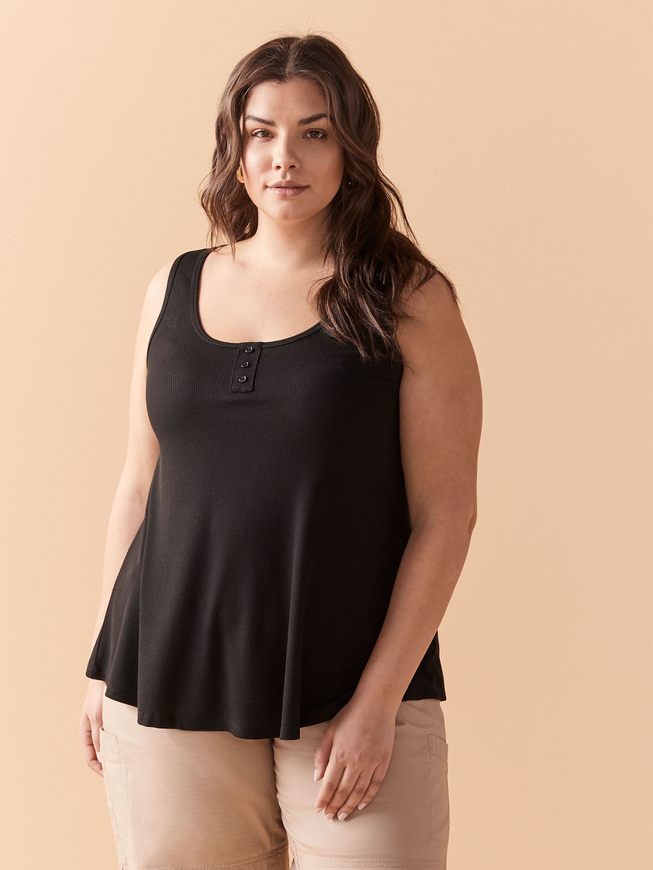UNeck Ribbed Swing Tank Top In Every Story Penningtons