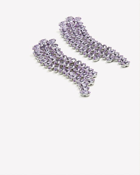Fancy Lilac Stone Drop Earring - Addition Elle