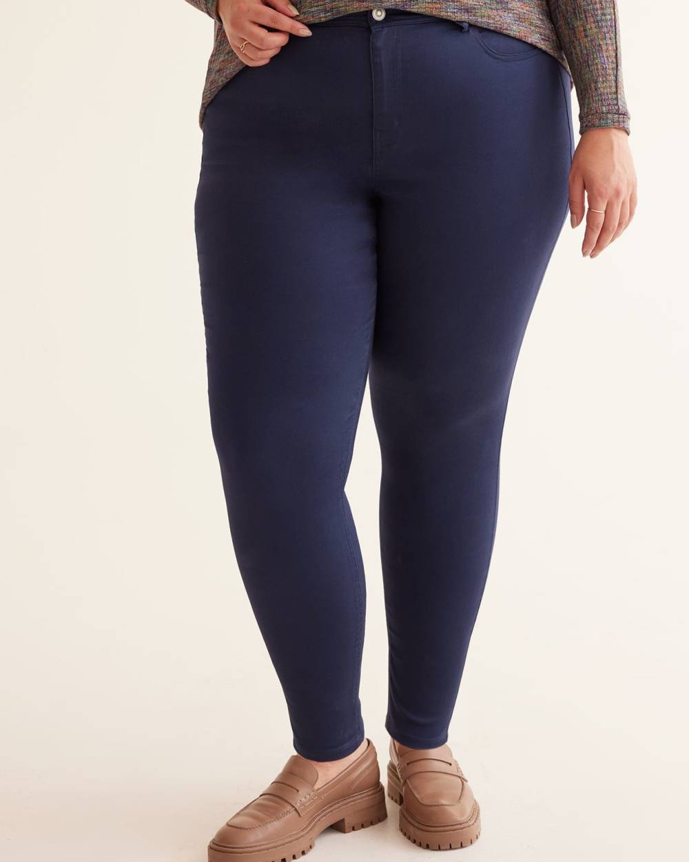 Denim leggings shop with pockets