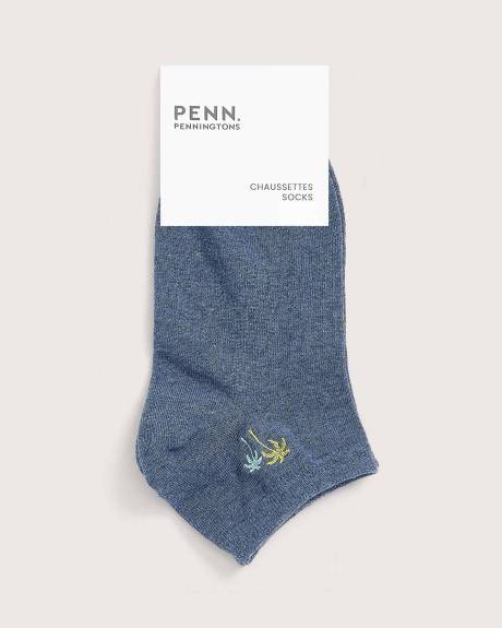 Ankle Socks with Palm Tree Print