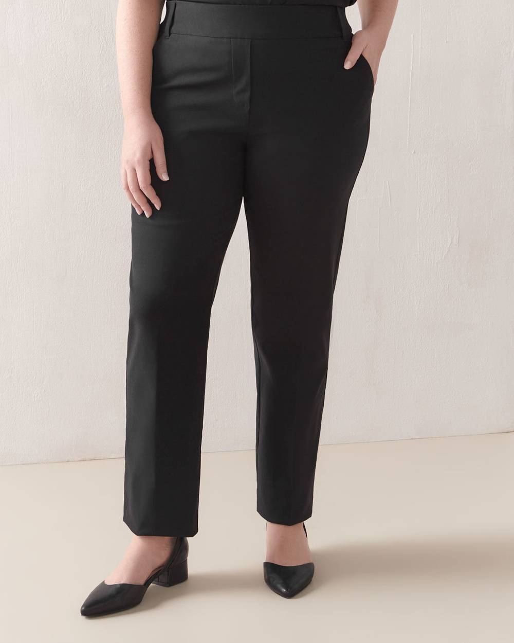 black trousers straight leg