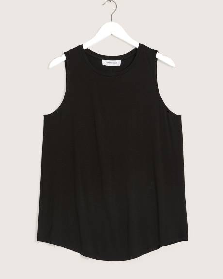 Camisole noire à col rond, coupe moderne, tissu responsable - Addition Elle