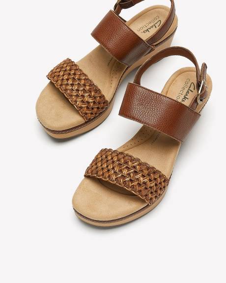 Wide-Width, Double Band Slingback Sandal with Buckle Closure - Clarks