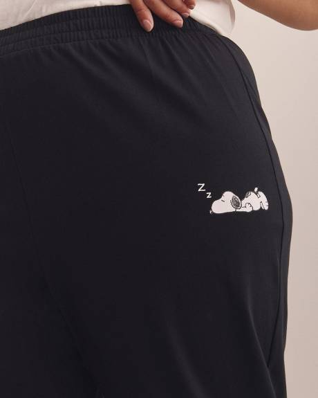 Black Snoopy Pyjama Jogger Pant - ti Voglio