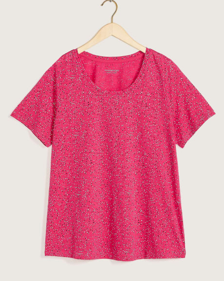 Printed Crew-Neck Curvy Tee - In Every Story