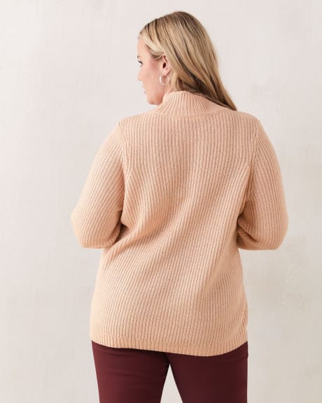 Mock Neck Sweater With Stitch Details - In Every Story