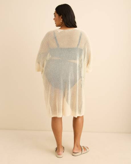 Open Stitch Knit Cape