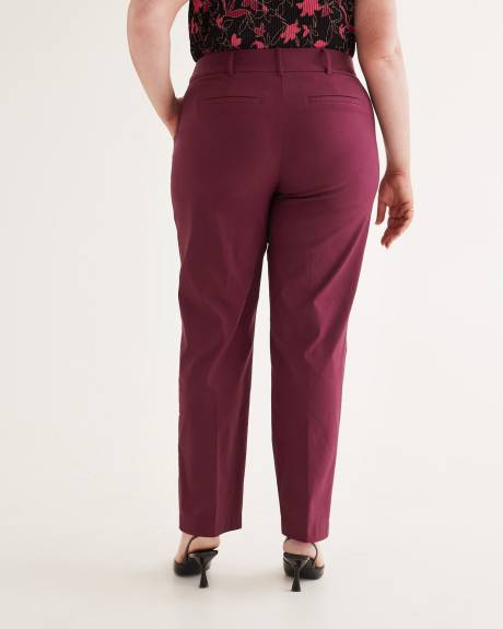 Responsible, Maroon Straight-Leg Savvy Pant - PENN. Essentials