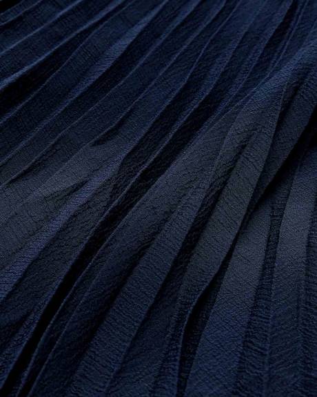 Robe midi marine plissée Love Pleats - City Chic