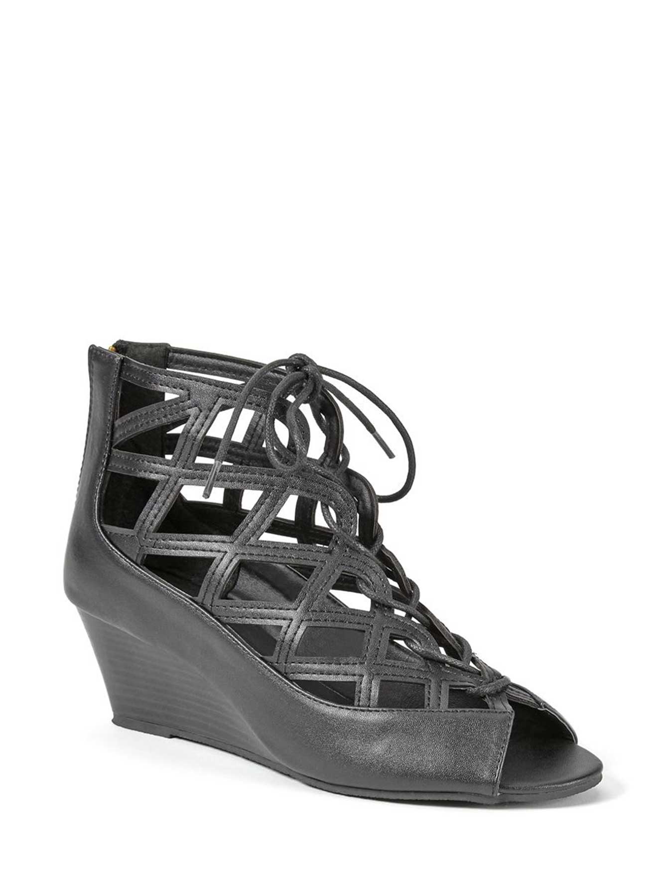 WideWidth Lace Up Wedge Shoes Penningtons