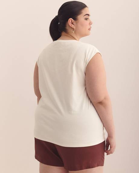 Camisole avec fleur en 3D