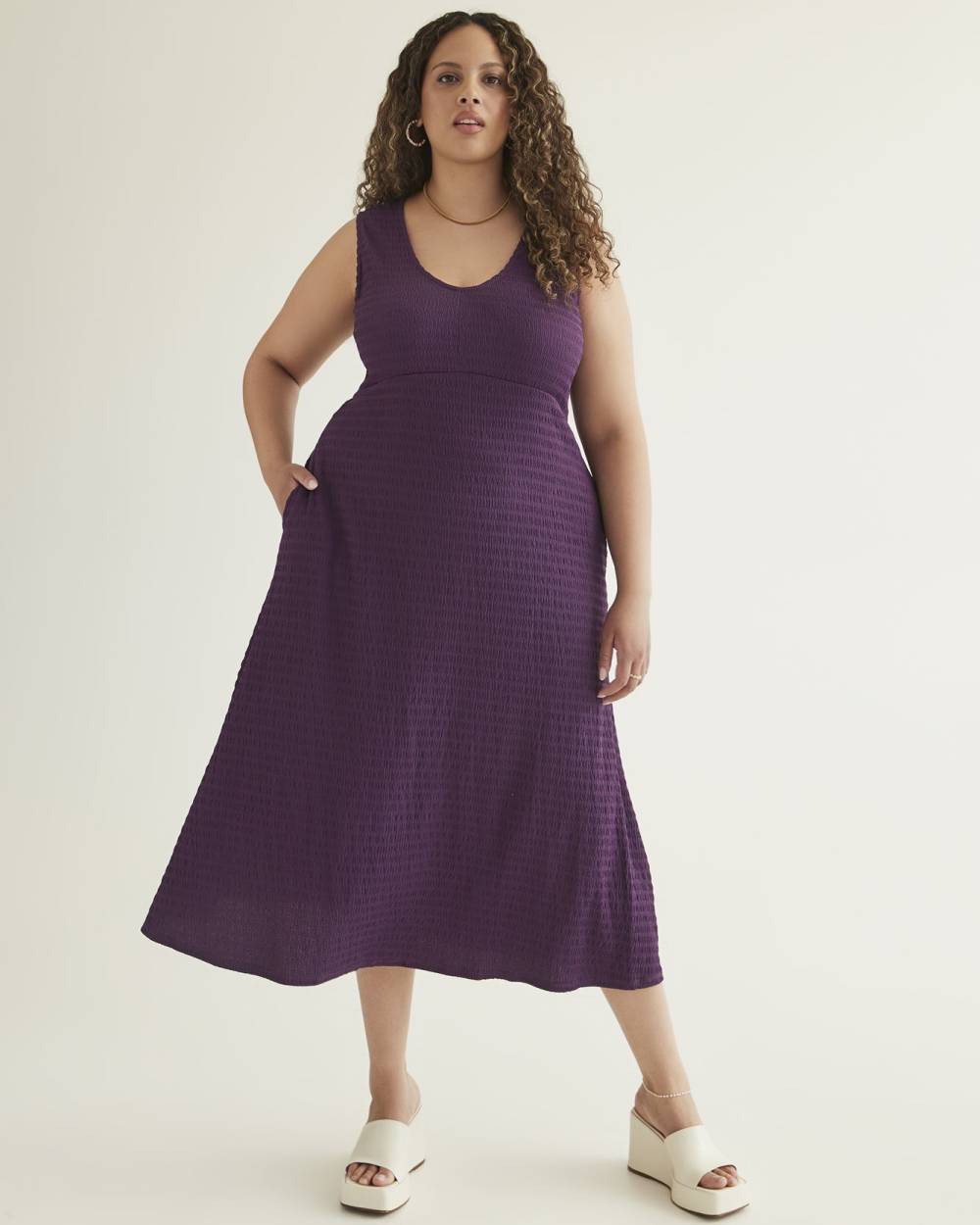 Purple maxi dress plus size sale