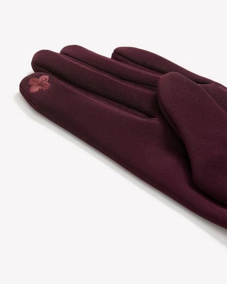 Gants habillés en tricot avec boucle au poignet