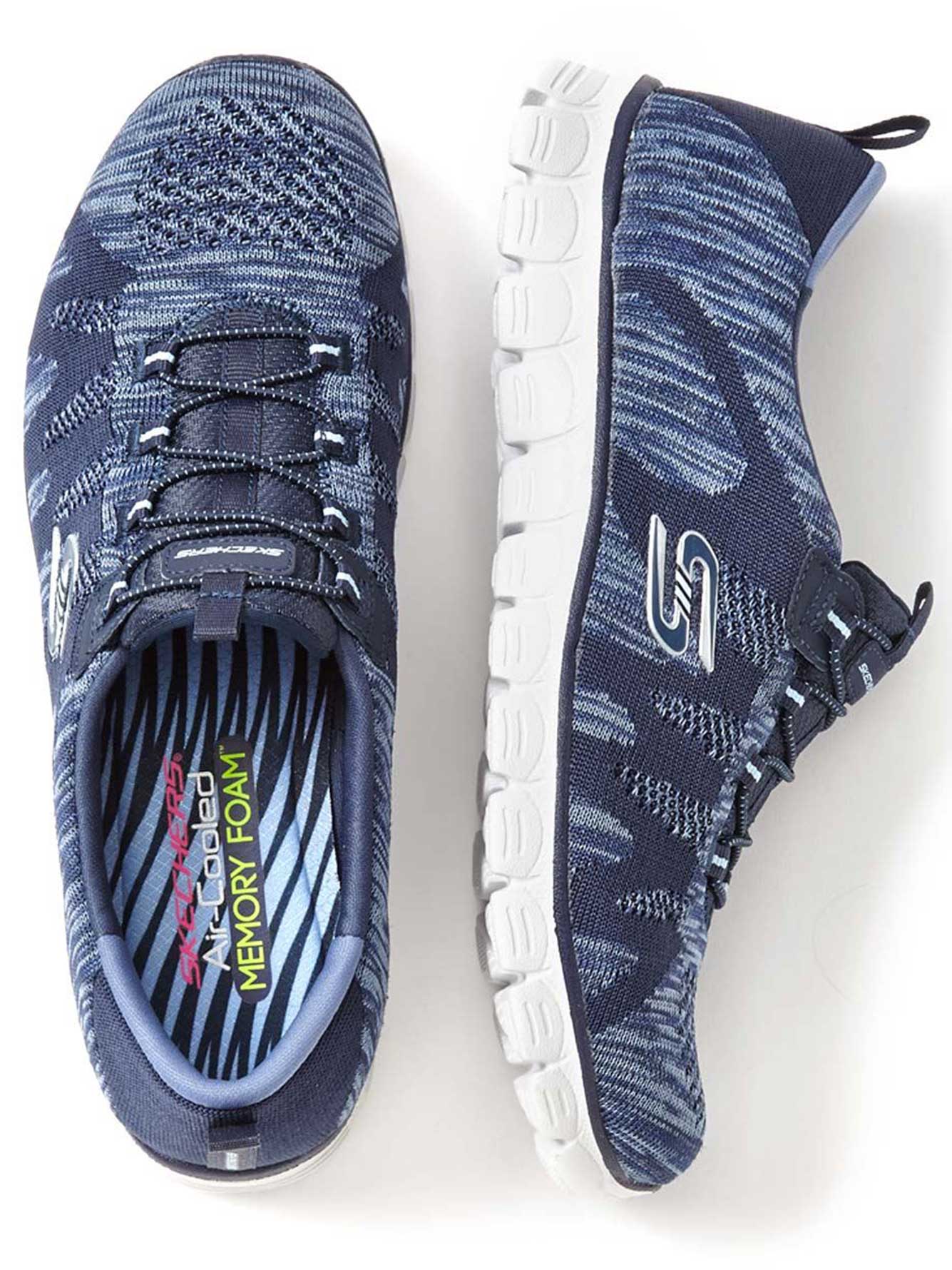 skechers wide width slip on sneakers