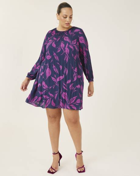 Robe à plis accordéon en crêpe, tissu responsable - Addition Elle