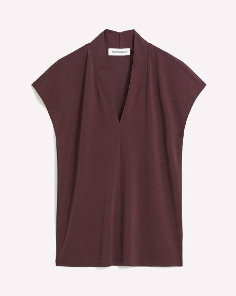 Sleeveless V-Neck Knit Top - Addition Elle