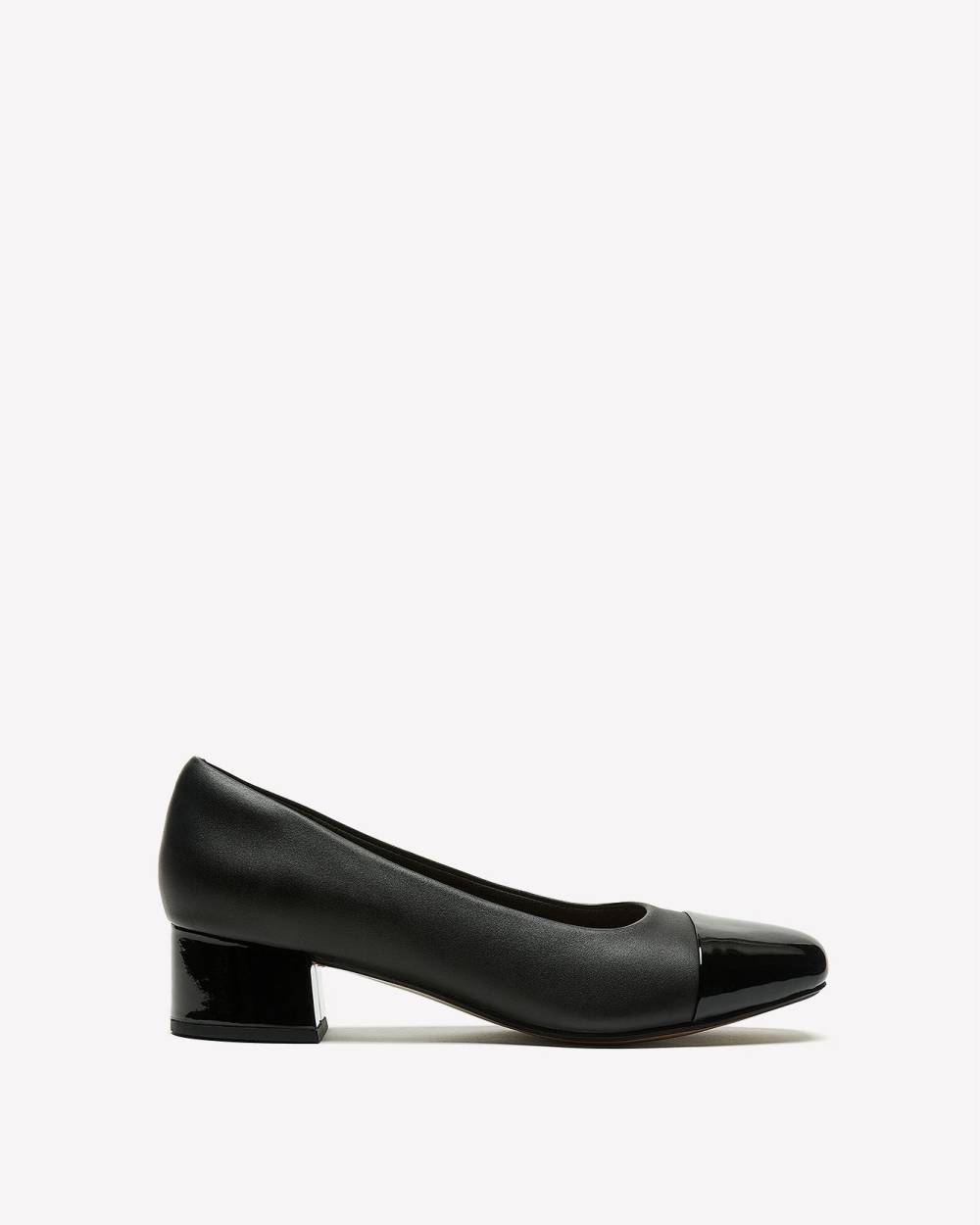 Escarpin noir sale pied large
