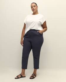 Linen Blend Tapered-Leg Pant