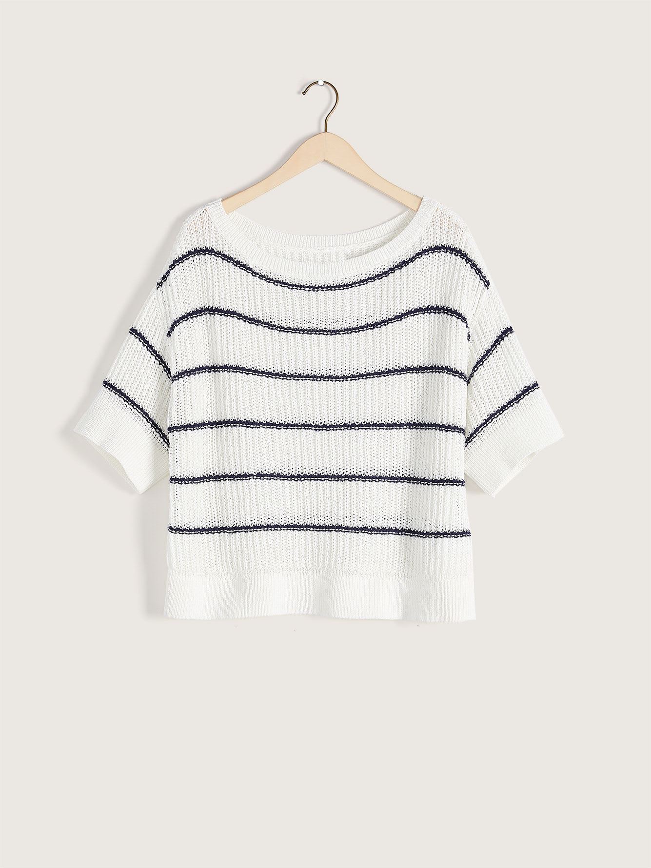 Loose-Fit Boat-Neck Sweater - Addition Elle | Penningtons