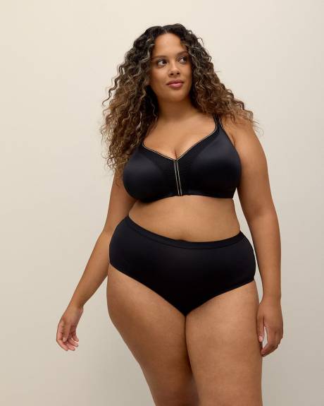 Black Wireless Padded T-Shirt Bra with Lace - ti Voglio