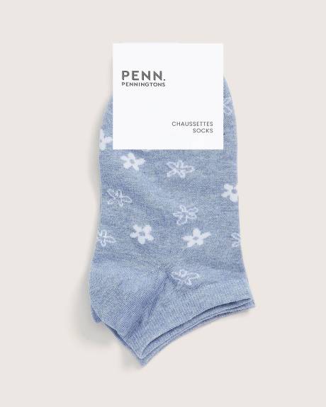 Ankle Socks with Daisy Pattern