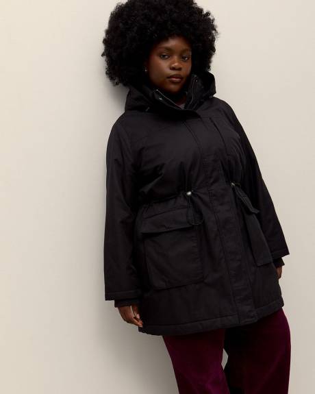 Lined Parka Jacket with Removable Hood