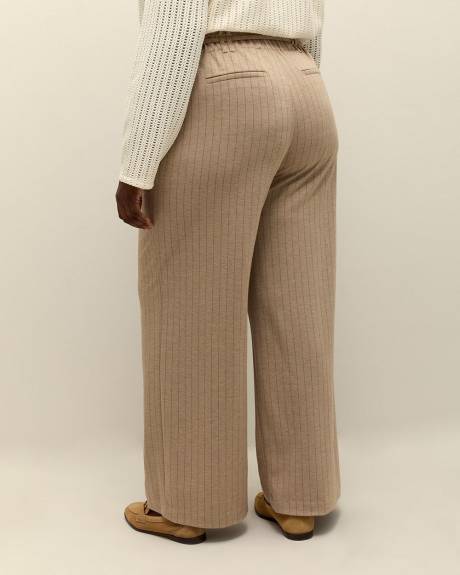 Beige Fashion Wide-Leg Paperbag Pant