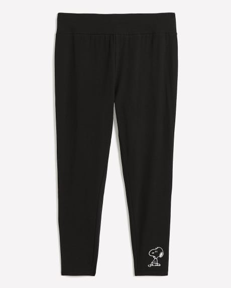 Black Pyjama Legging with Snoopy Print - ti Voglio