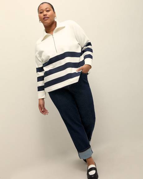 Mockneck Sweatshirt with Zipper