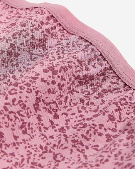 High-Cut Rose Textured Cotton Brief - ti Voglio